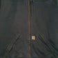 Mens Grey Carhartt Quilt Lined Padded Full Zip Jumper