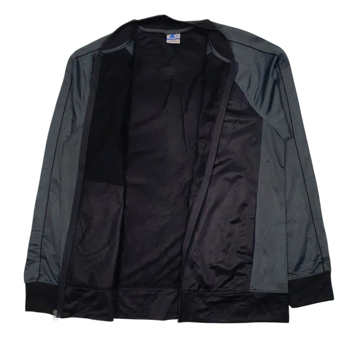 Mens Black Starter Active Wear Full Zip Jumper