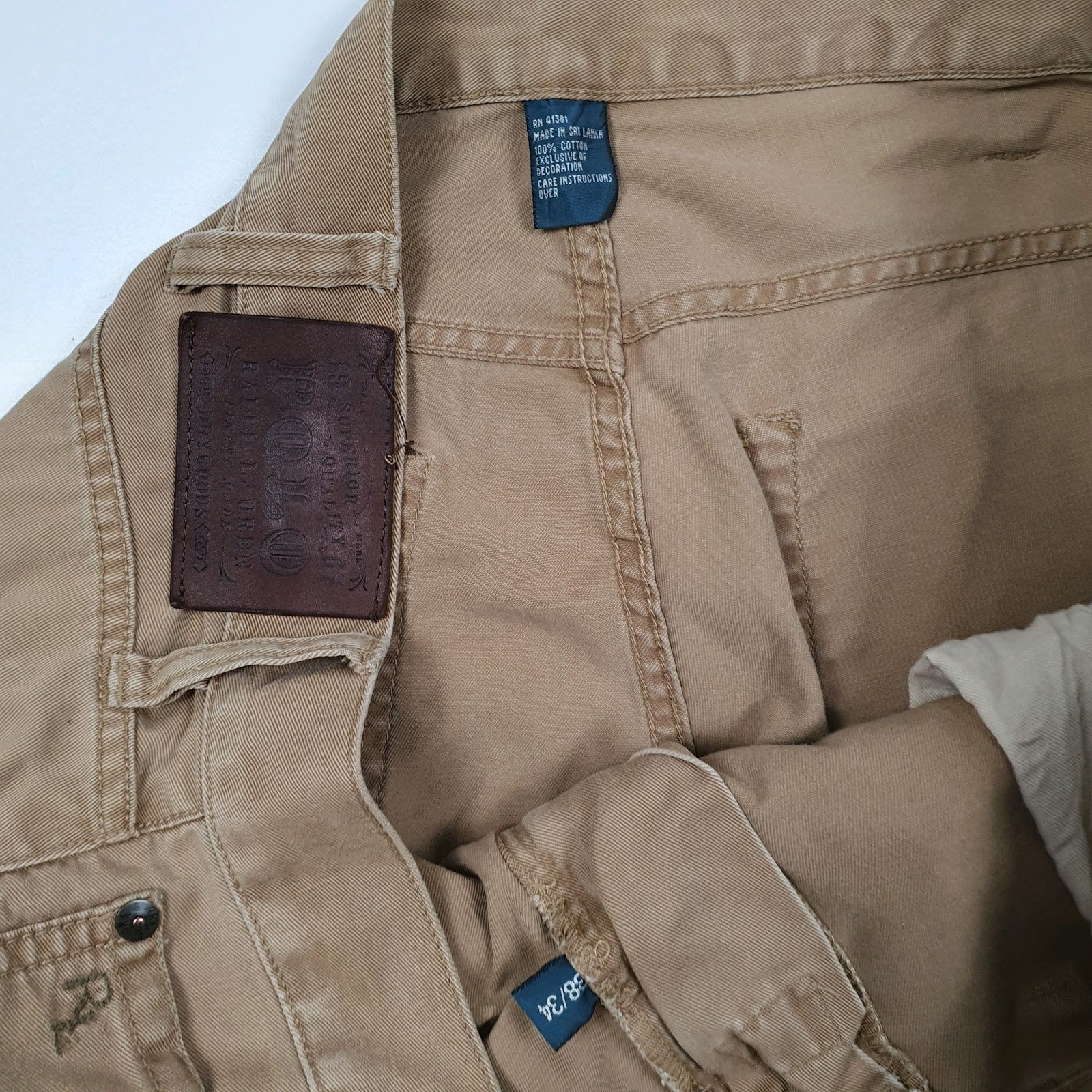Mens Beige Polo Ralph Lauren   Trousers