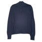 Womens Navy Tommy Hilfiger Button Up Quarter Zip Jumper