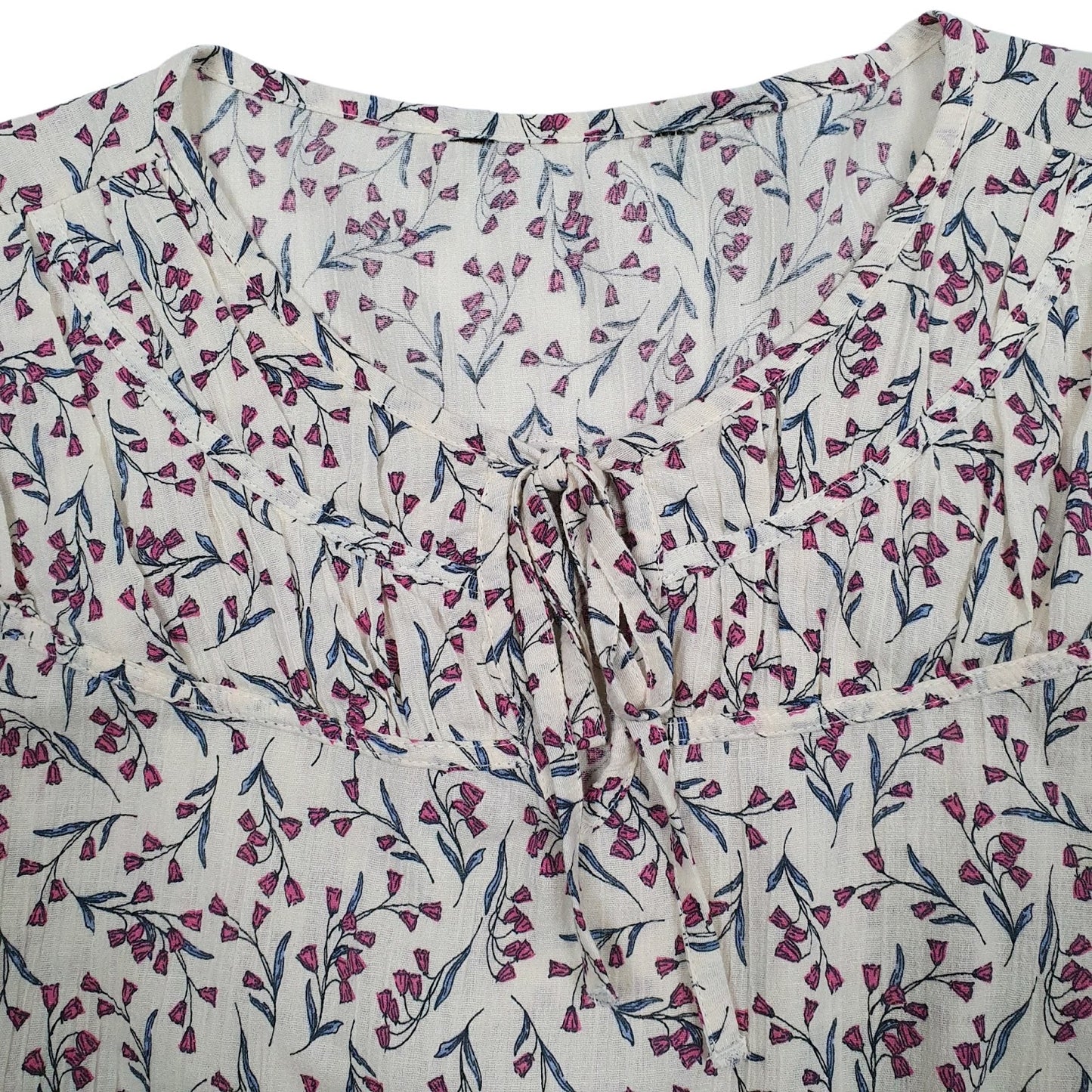 Womens White Bonmarche Floral Blouse  T Shirt