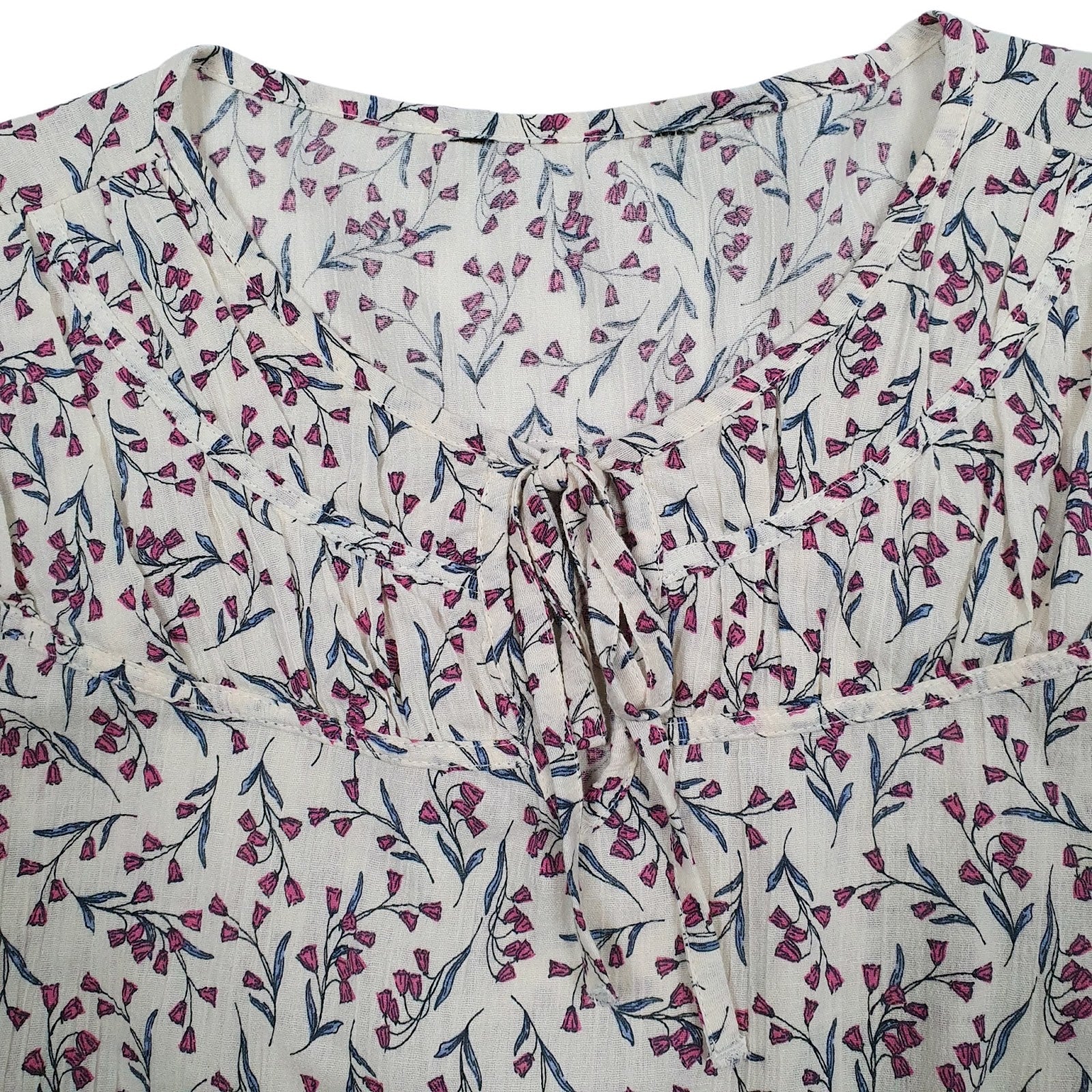 Womens White Bonmarche Floral Blouse  T Shirt