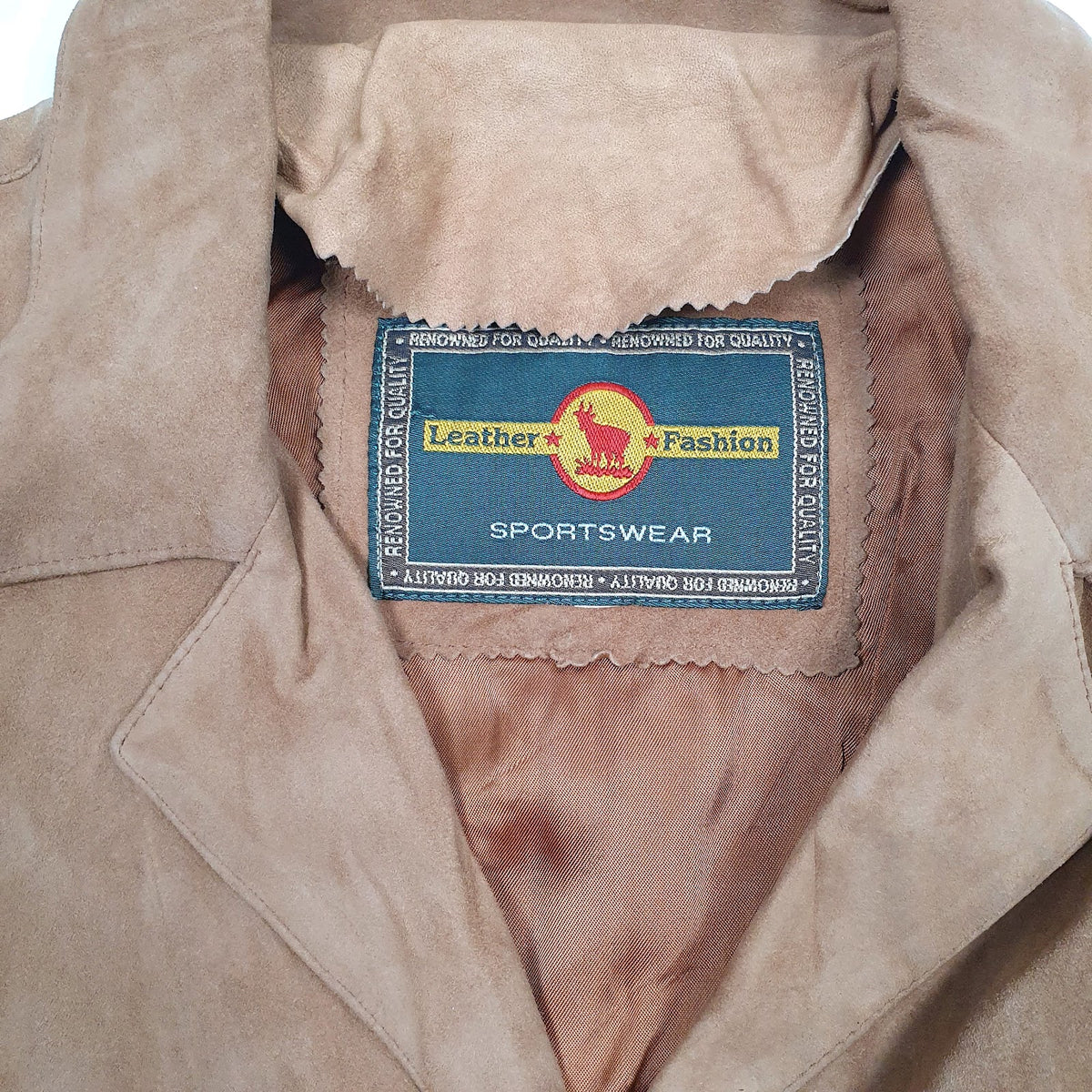 Womens Brown Leather Fashion Suede Trench  Coat