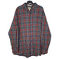 Mens Grey L.L.Bean Flannel Long Sleeve Shirt
