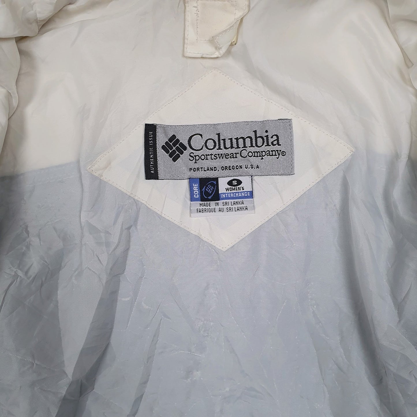 Womens White Columbia Sportswear Company  Full Zip Coat