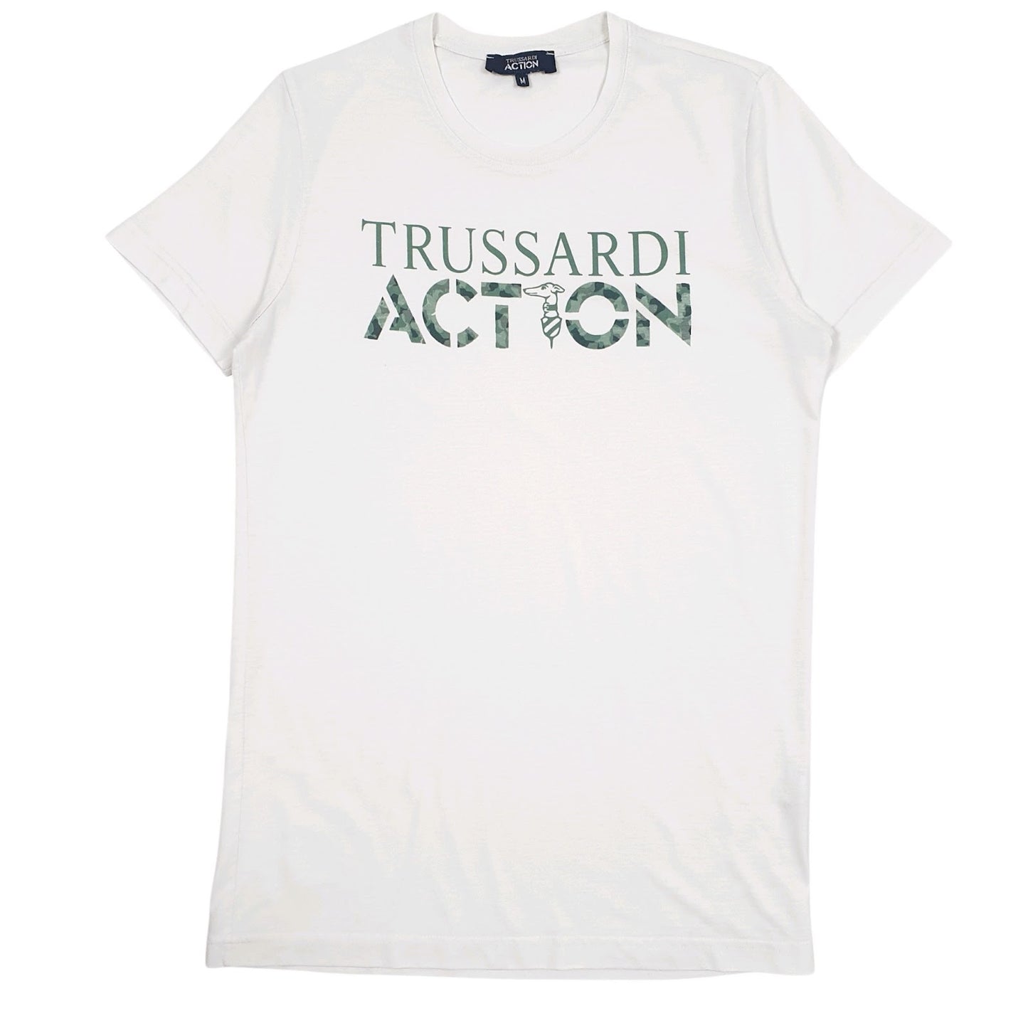 Mens White Trussardi Spellout Short Sleeve T Shirt