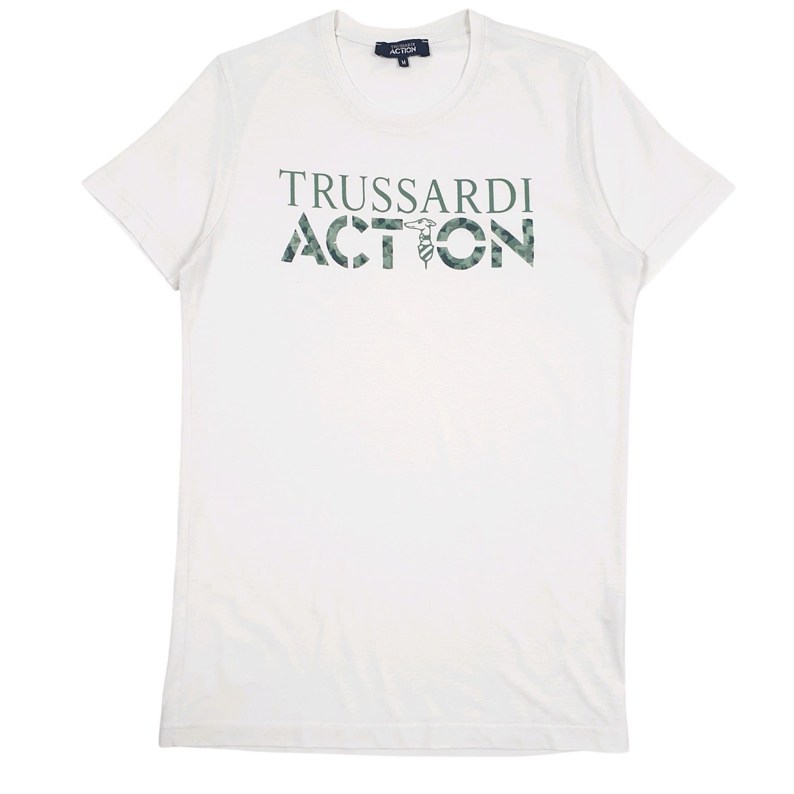 Mens White Trussardi Spellout Short Sleeve T Shirt