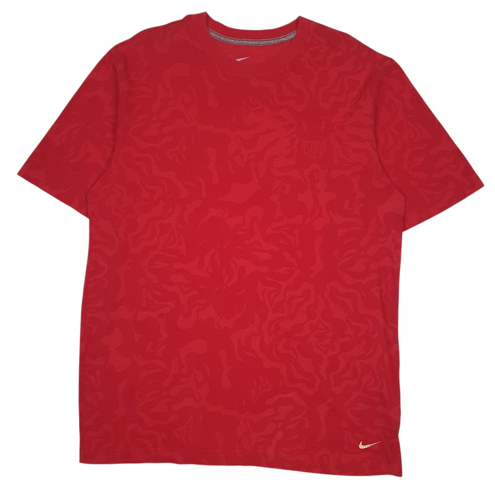 Mens Red Nike Manchester United Short Sleeve T Shirt