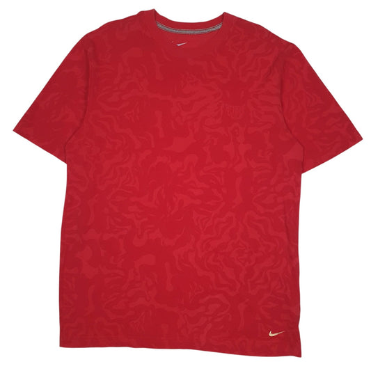 Mens Red Nike Manchester United Short Sleeve T Shirt