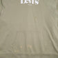 Mens Green Levis Spellout Hoodie Jumper