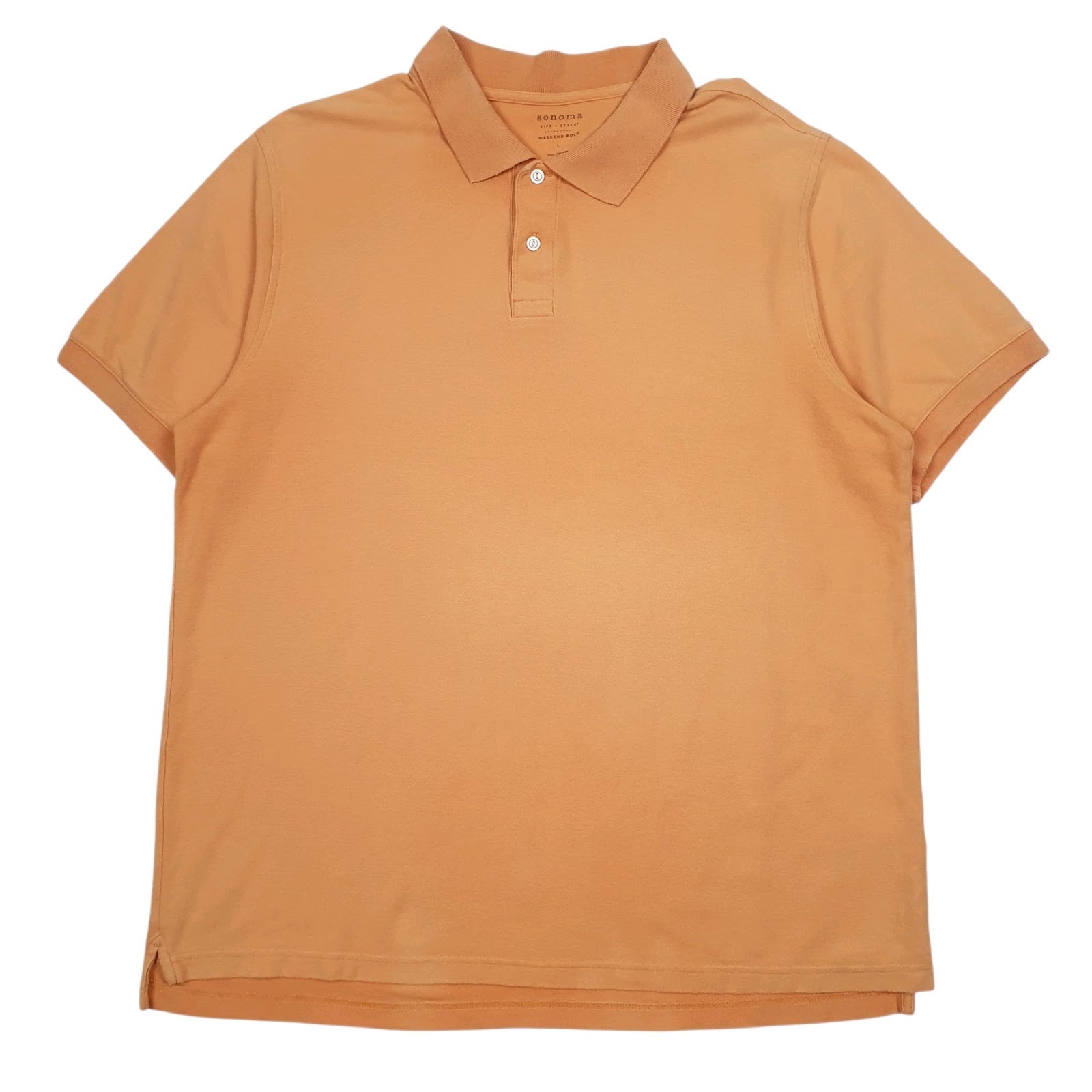 Mens Orange Sonoma  Short Sleeve Polo Shirt