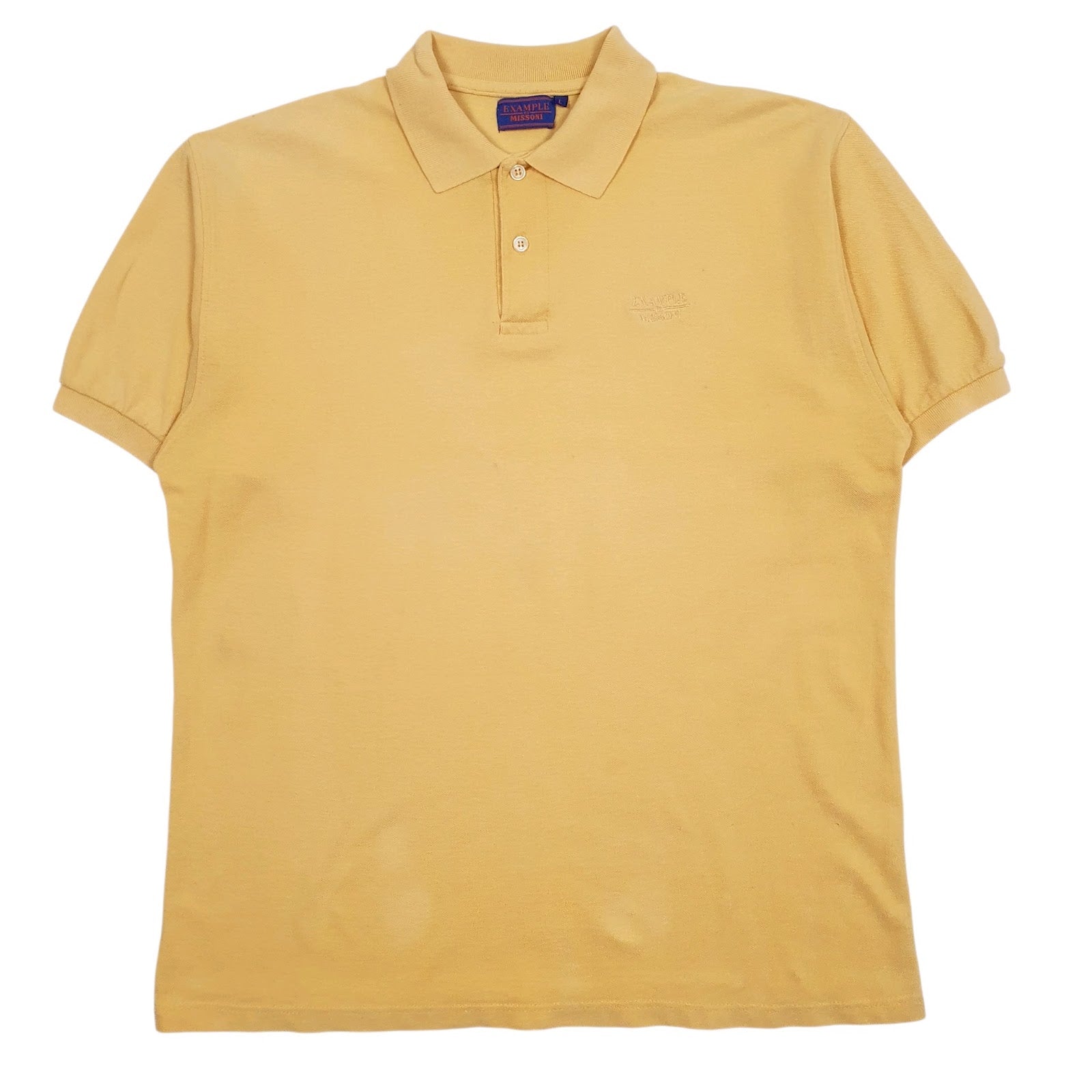 Mens Yellow Missoni  Short Sleeve Polo Shirt