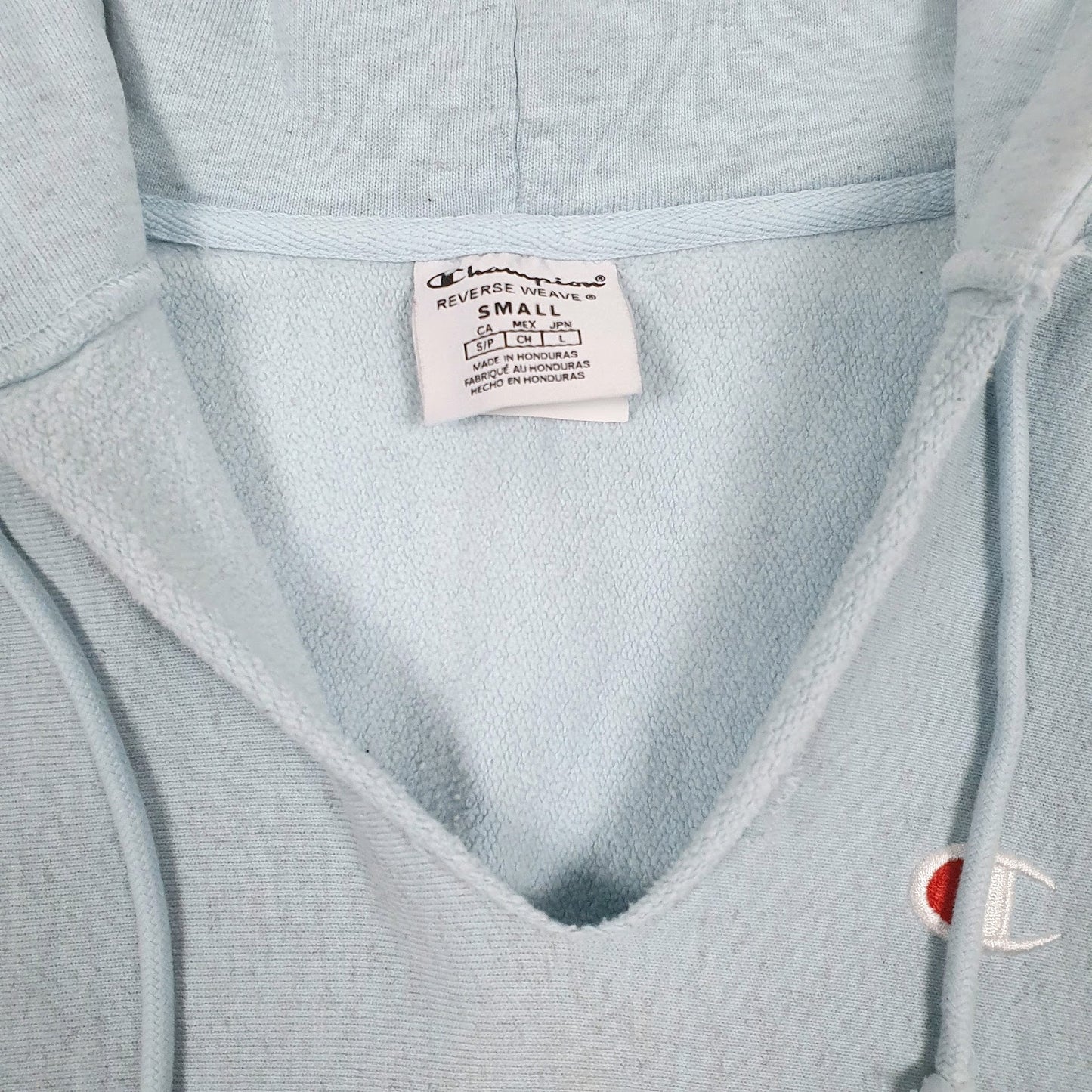 Mens Blue Champion Reverse Weave Hoodie Jumper