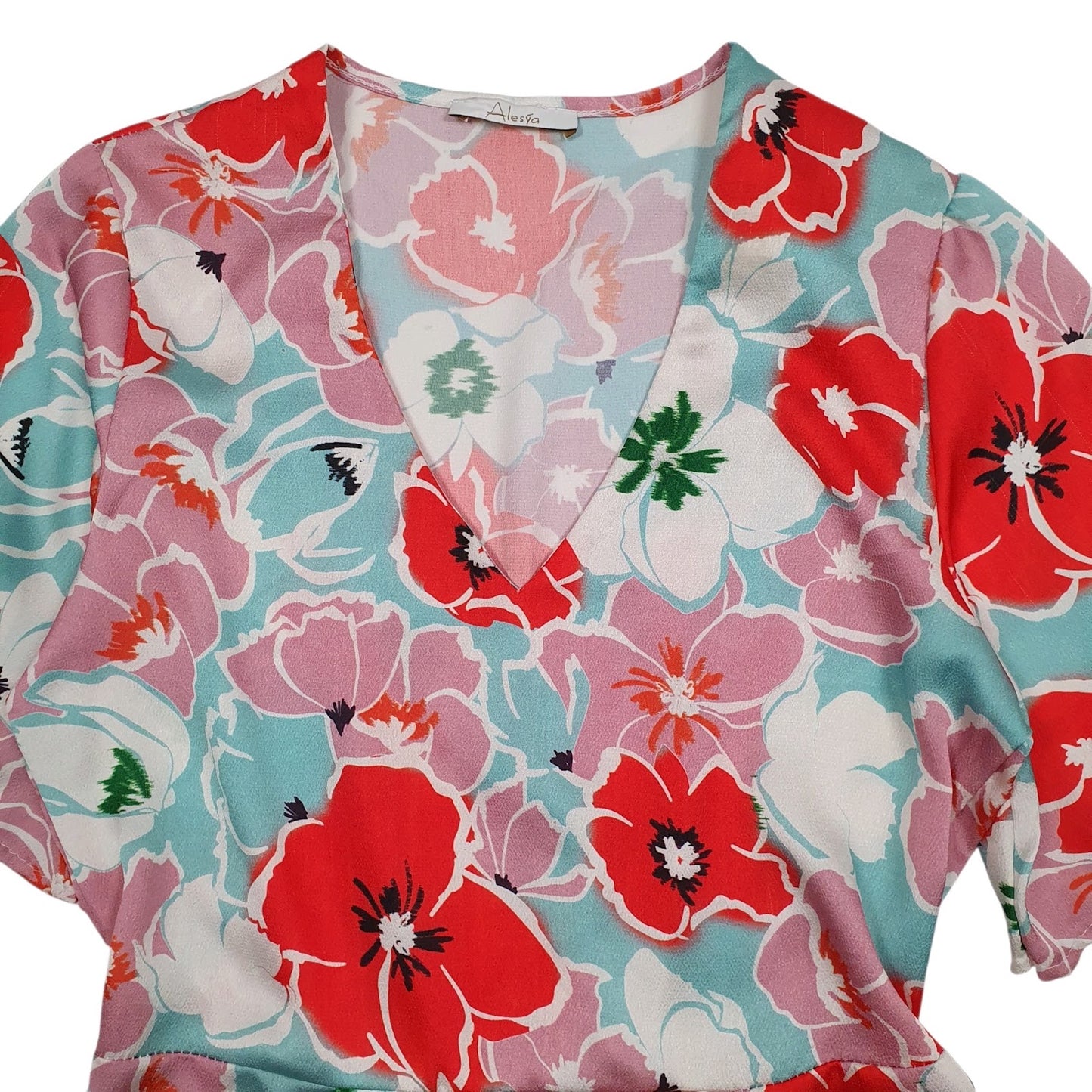 Womens Red Alesya Skater Summer  Dress