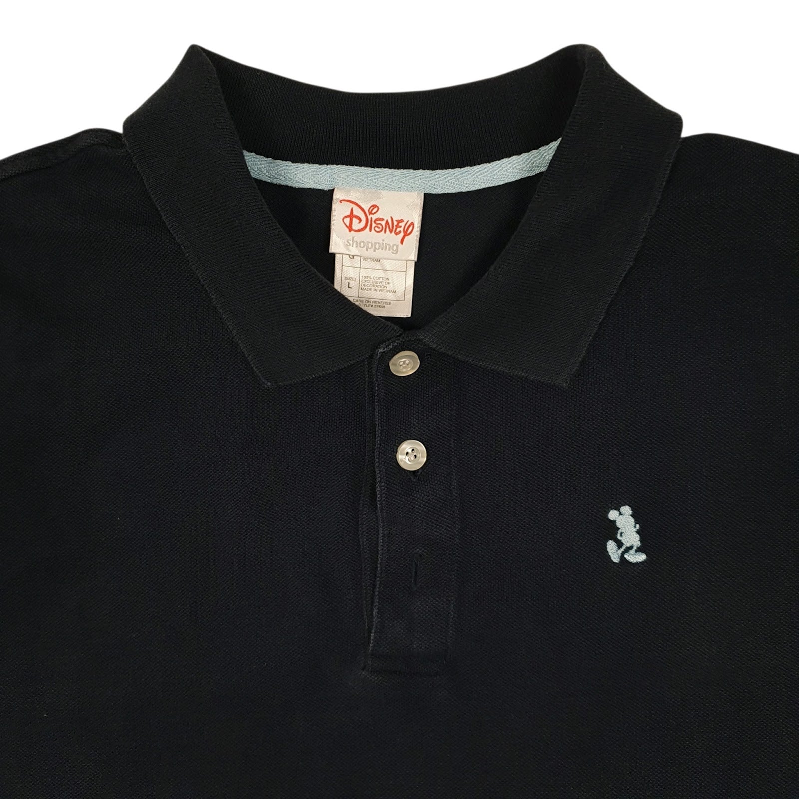 Mens Navy Disney  Cardigan Polo Shirt