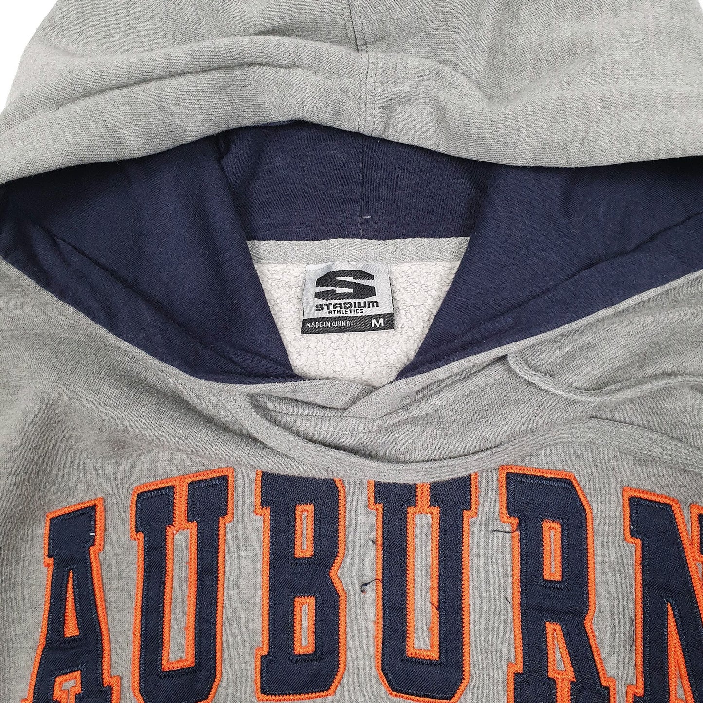 Mens Grey Stadium Auburn College Hoodie Jumper