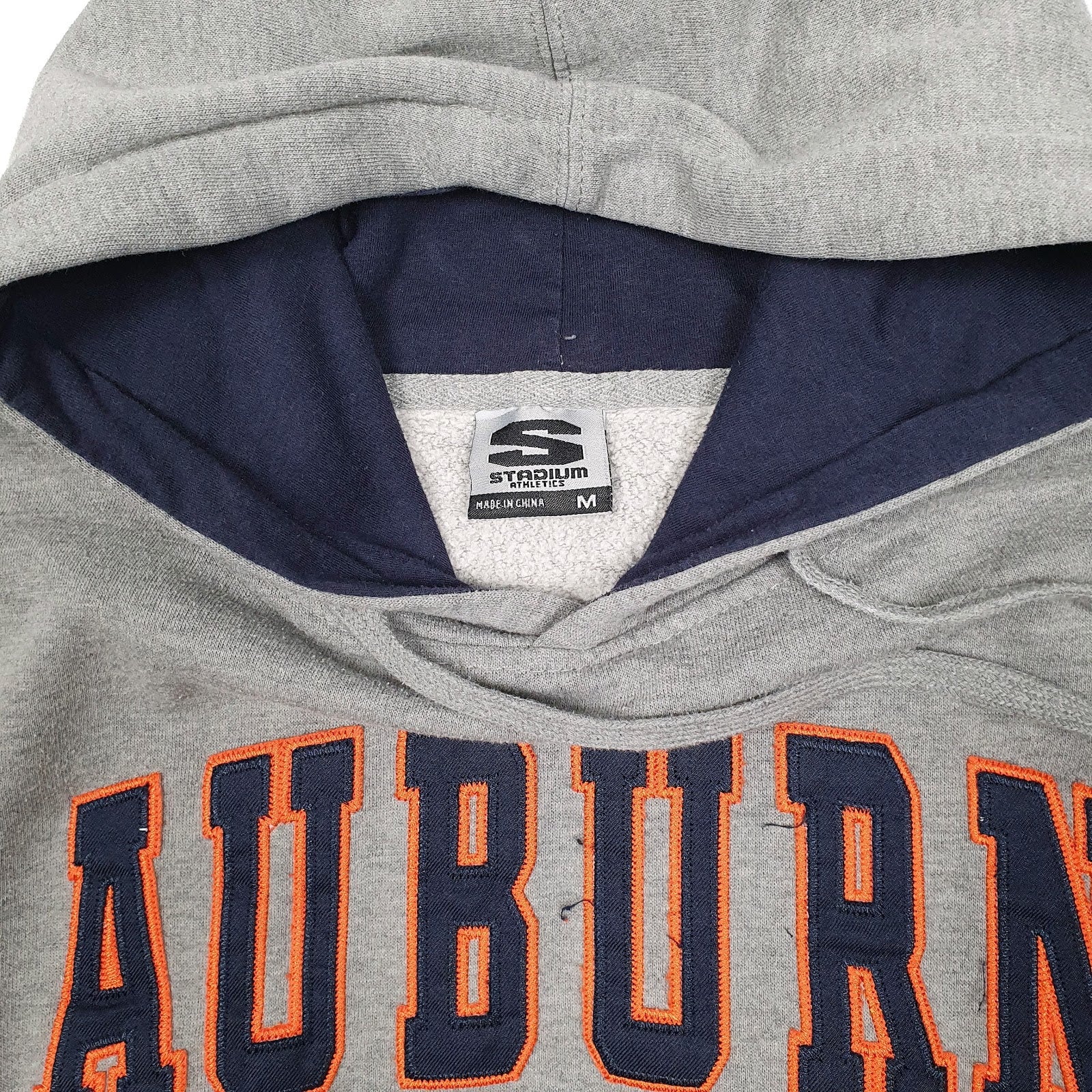 Mens Grey Stadium Auburn College Hoodie Jumper