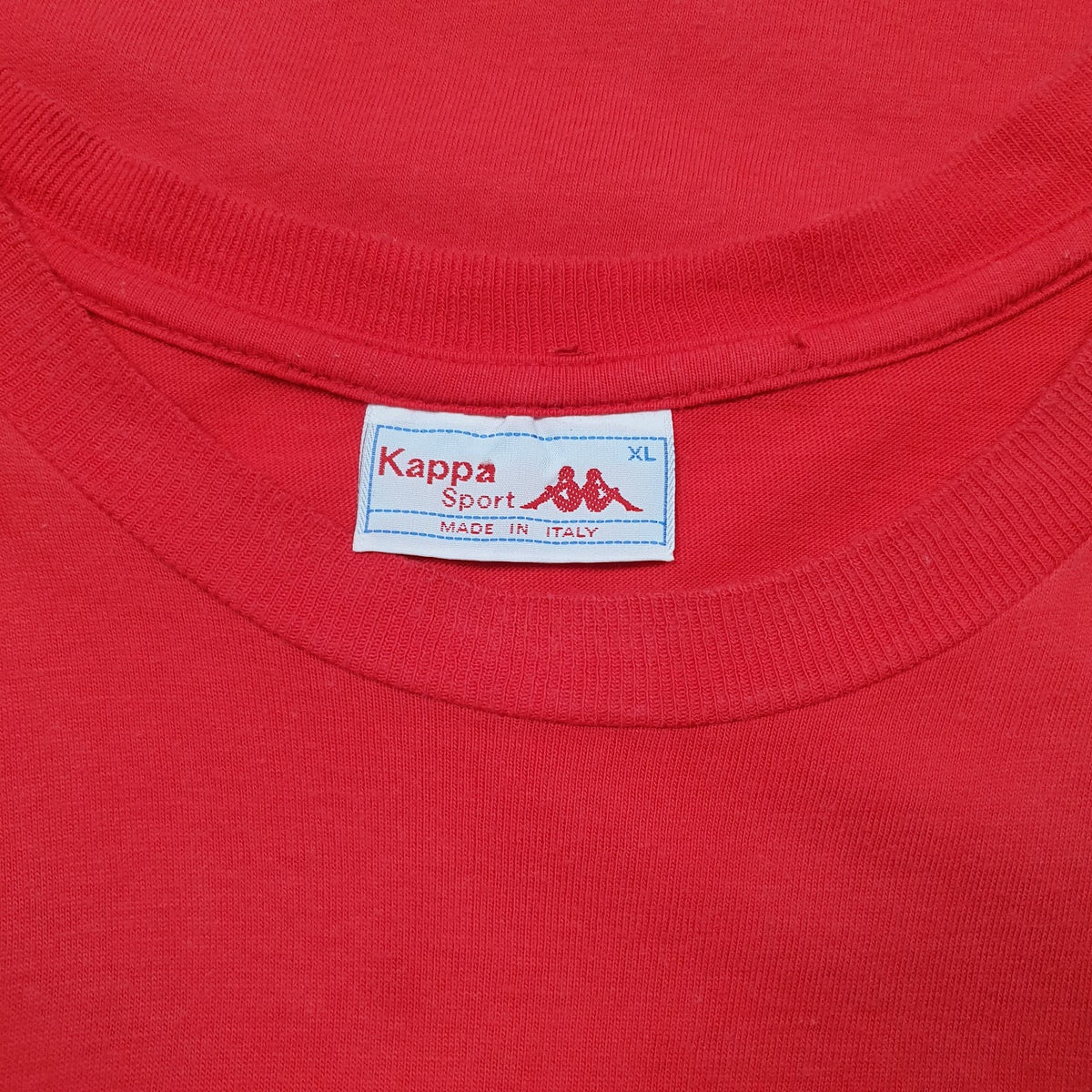 Mens Red Kappa Spellout Vintage  T Shirt