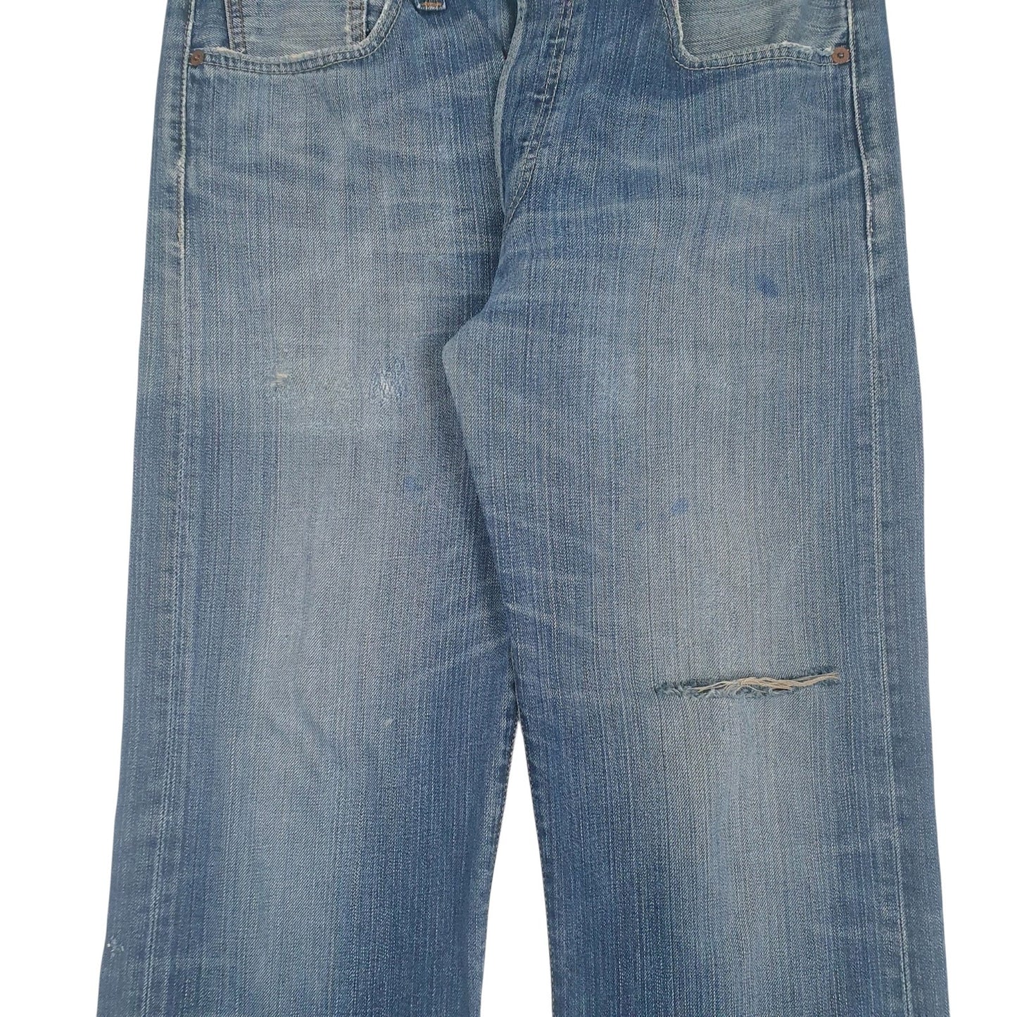 Mens Blue Levis Distressed  Jeans