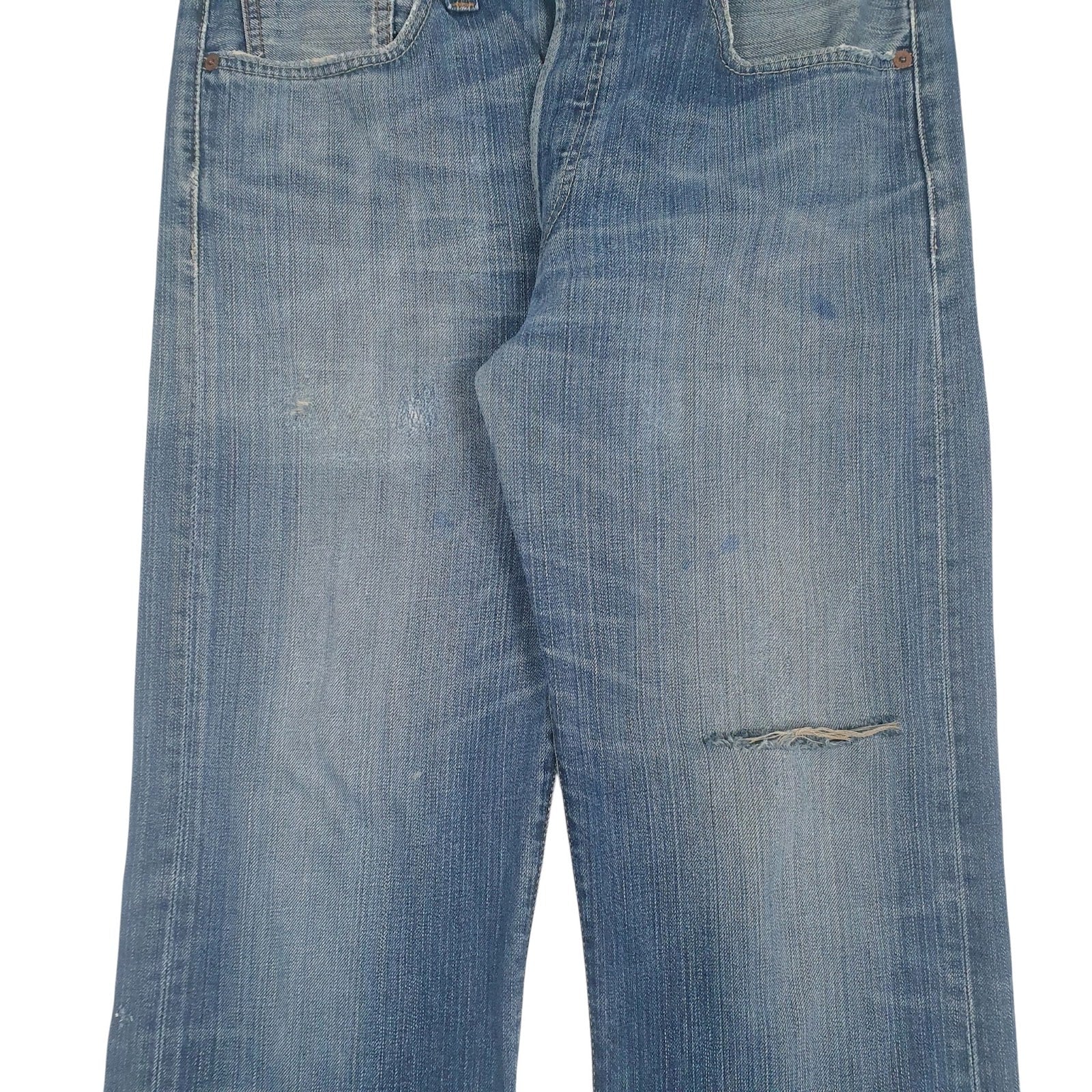 Mens Blue Levis Distressed  Jeans