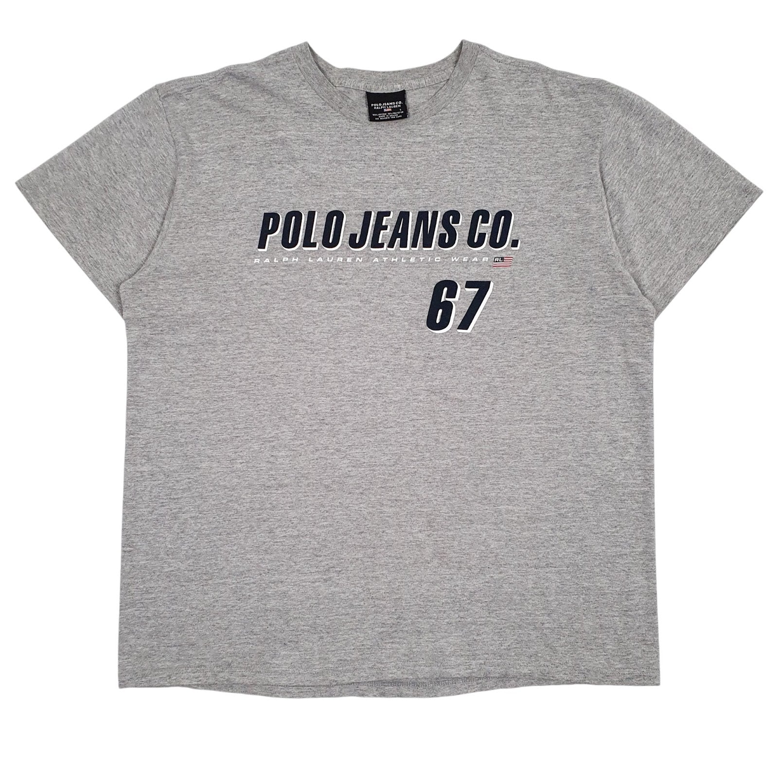 Mens Grey Polo Ralph Lauren Spellout Short Sleeve T Shirt