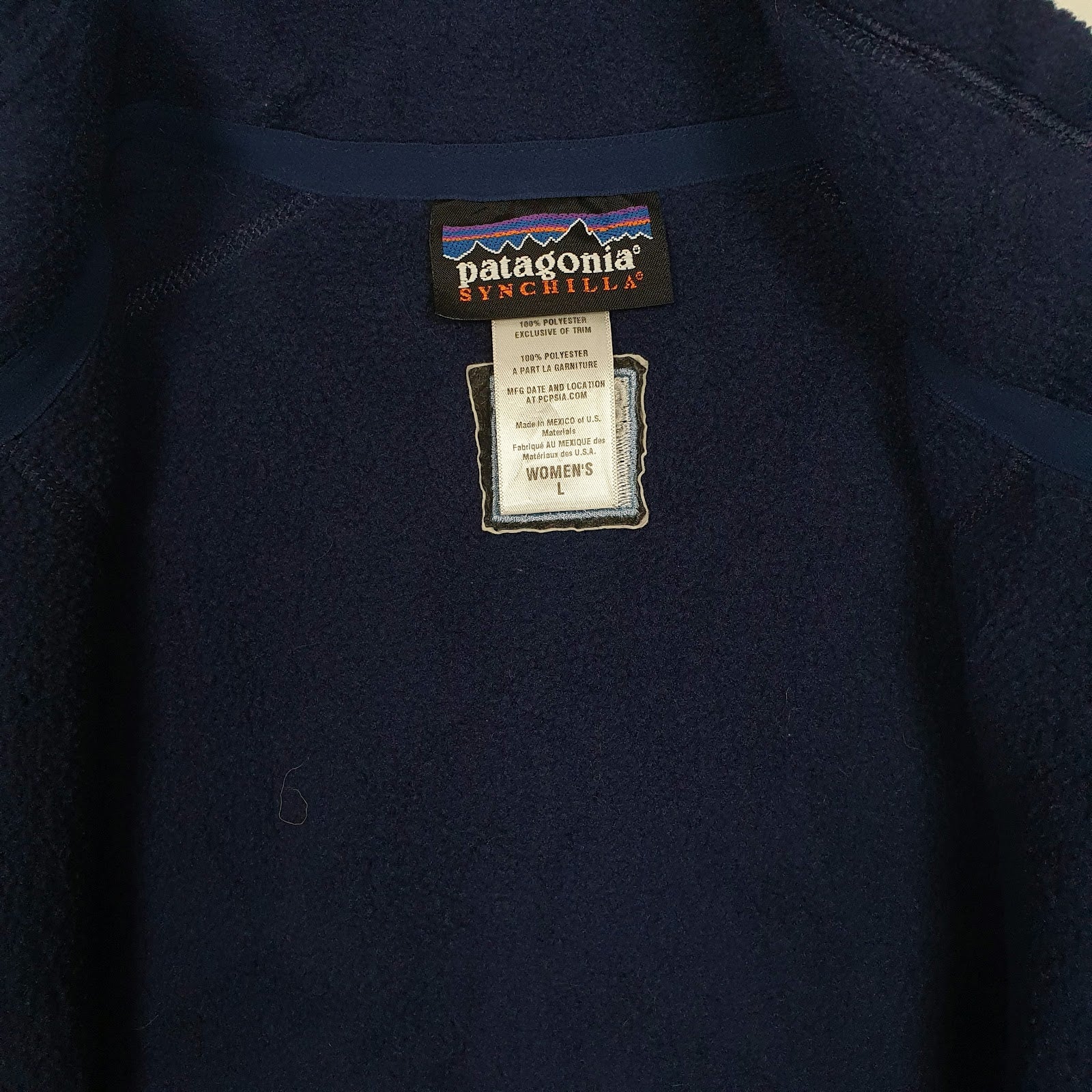 Womens Navy Patagonia Synchilla Vest Bodywarmer Gilet Jumper