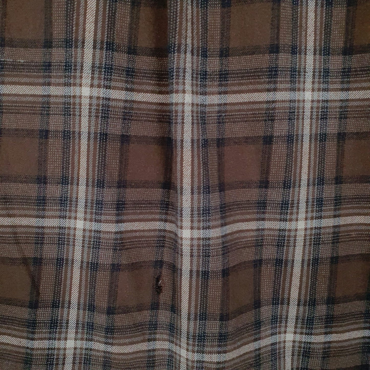 Mens Brown Eddie Bauer Flannel  Shirt