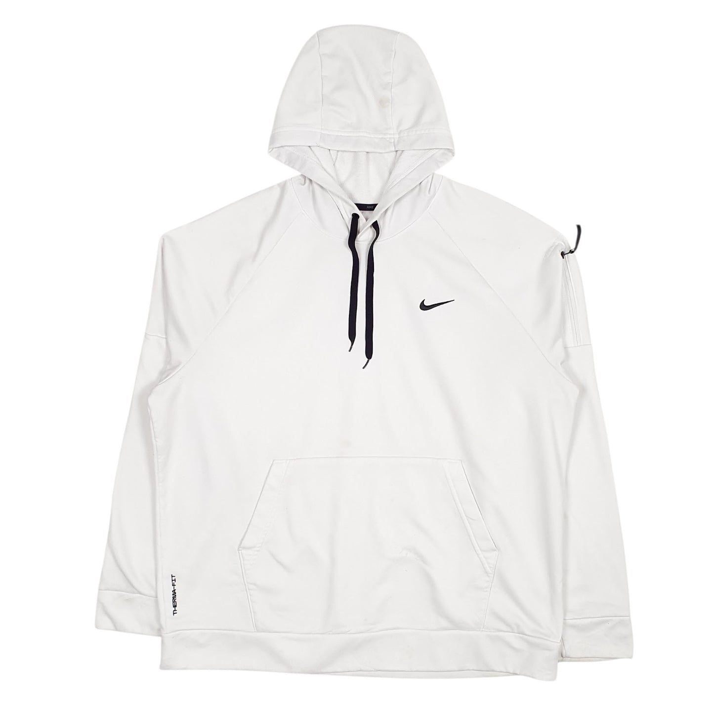 Mens White Nike Therma-Fit Hoodie Jumper