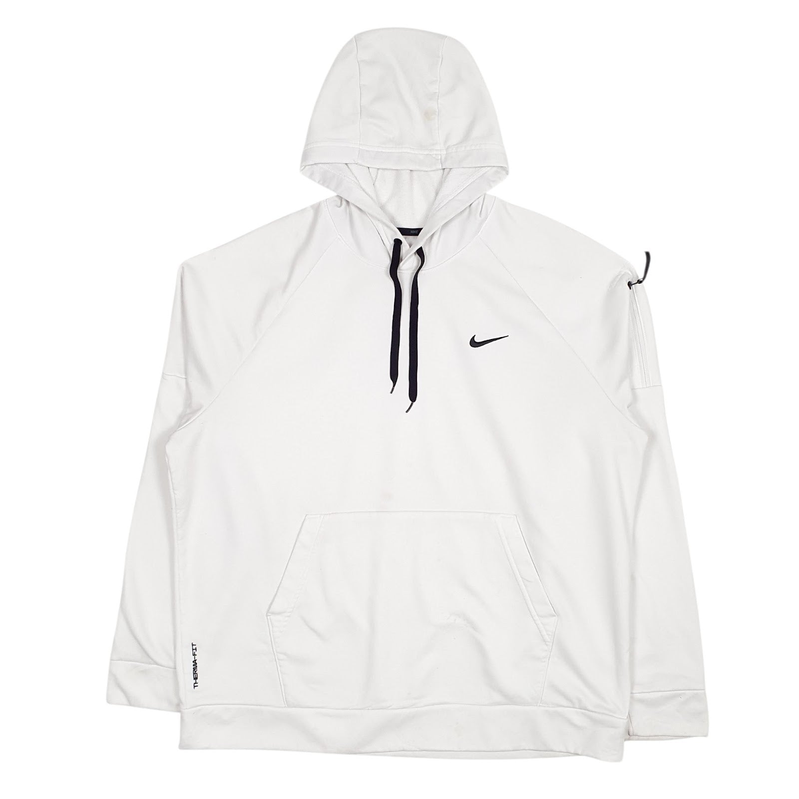 Mens White Nike Therma-Fit Hoodie Jumper