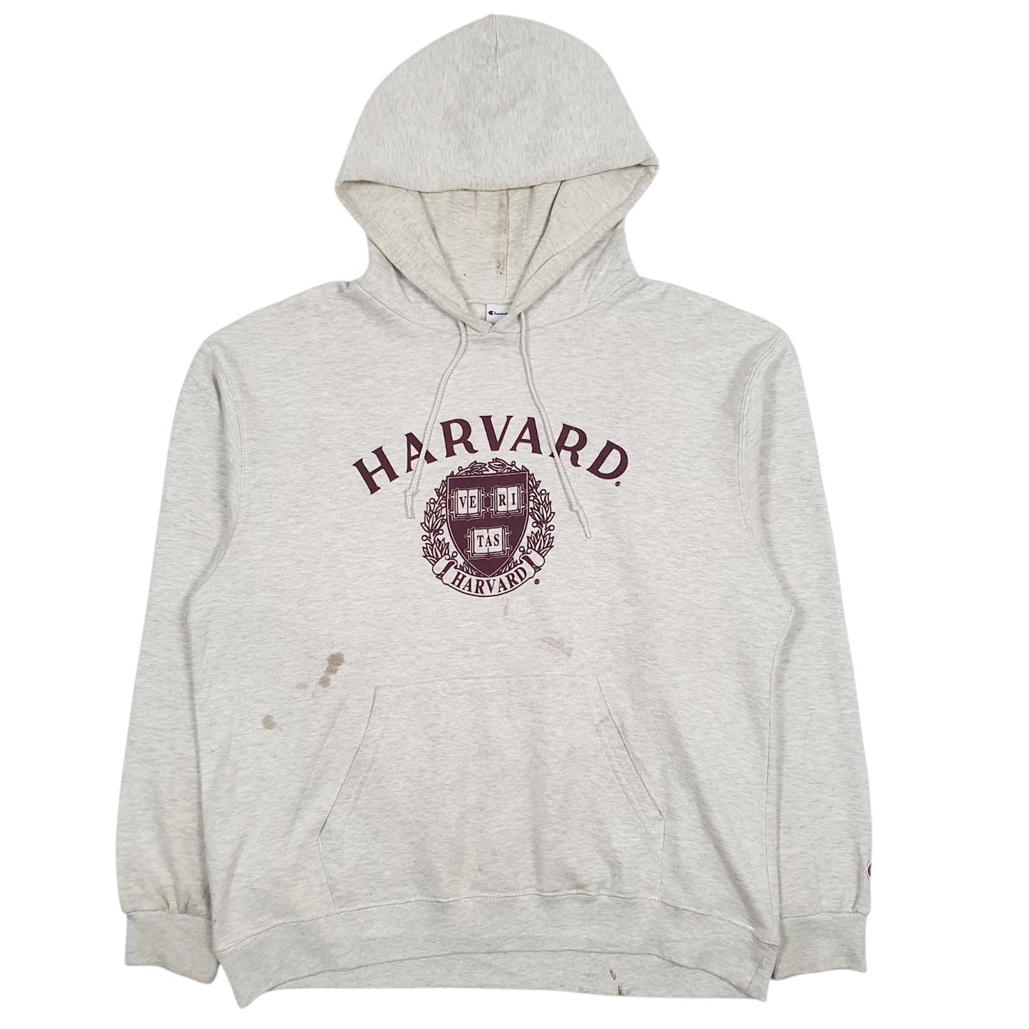 Mens Grey Champion Harvard Hoodie Jumper