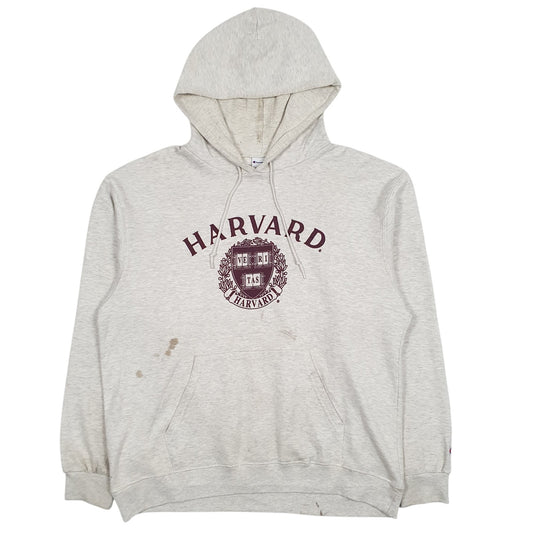 Mens Grey Champion Harvard Hoodie Jumper