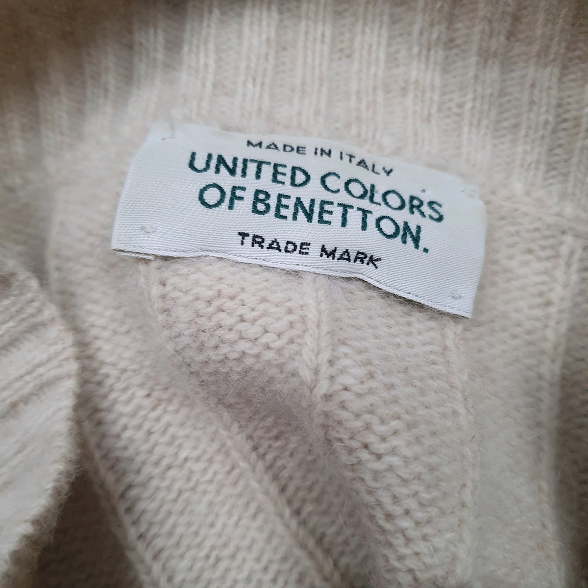 Mens Beige United Colors Of Benetton  Crewneck Jumper