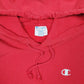 Mens Red Champion Reverse Weave Hoodie Jumper