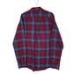 Mens Burgundy Eddie Bauer Thick Flannel  Shirt