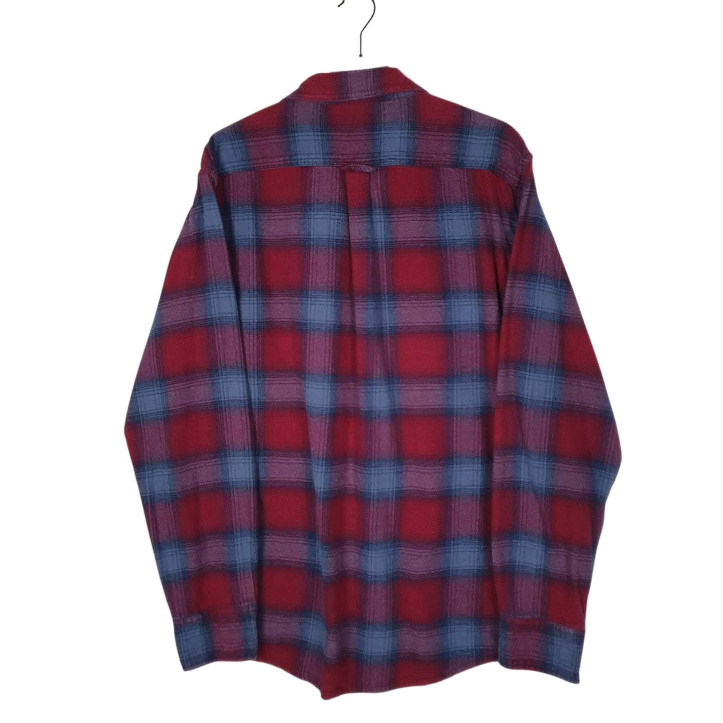 Mens Burgundy Eddie Bauer Thick Flannel  Shirt
