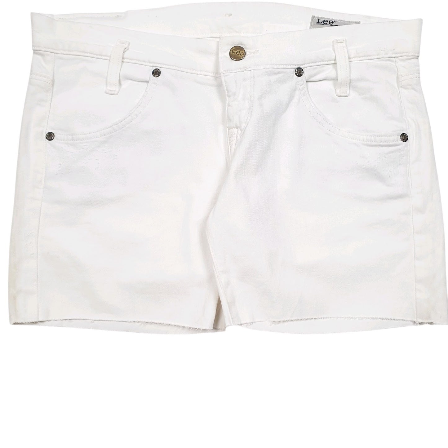 Womens White Lee   Shorts