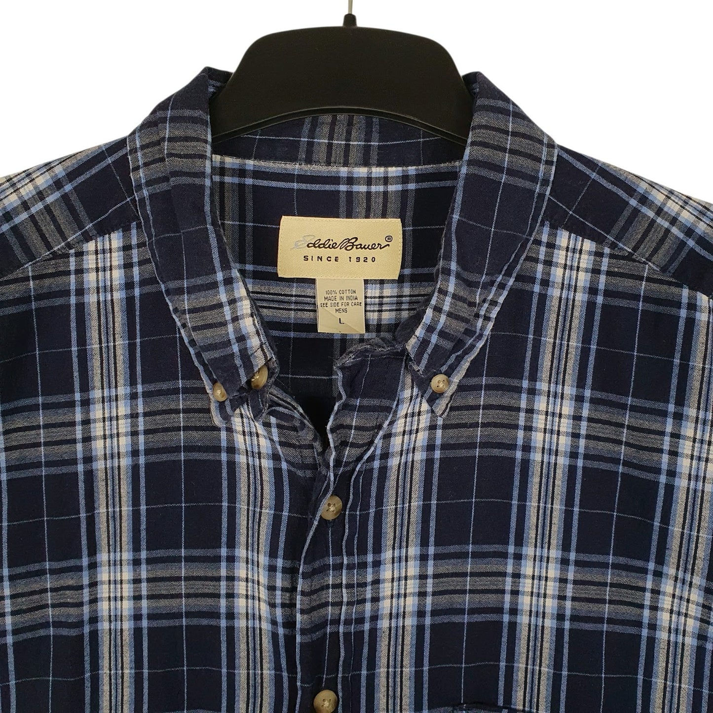 Mens Navy Eddie Bauer Vintage 00s  Shirt