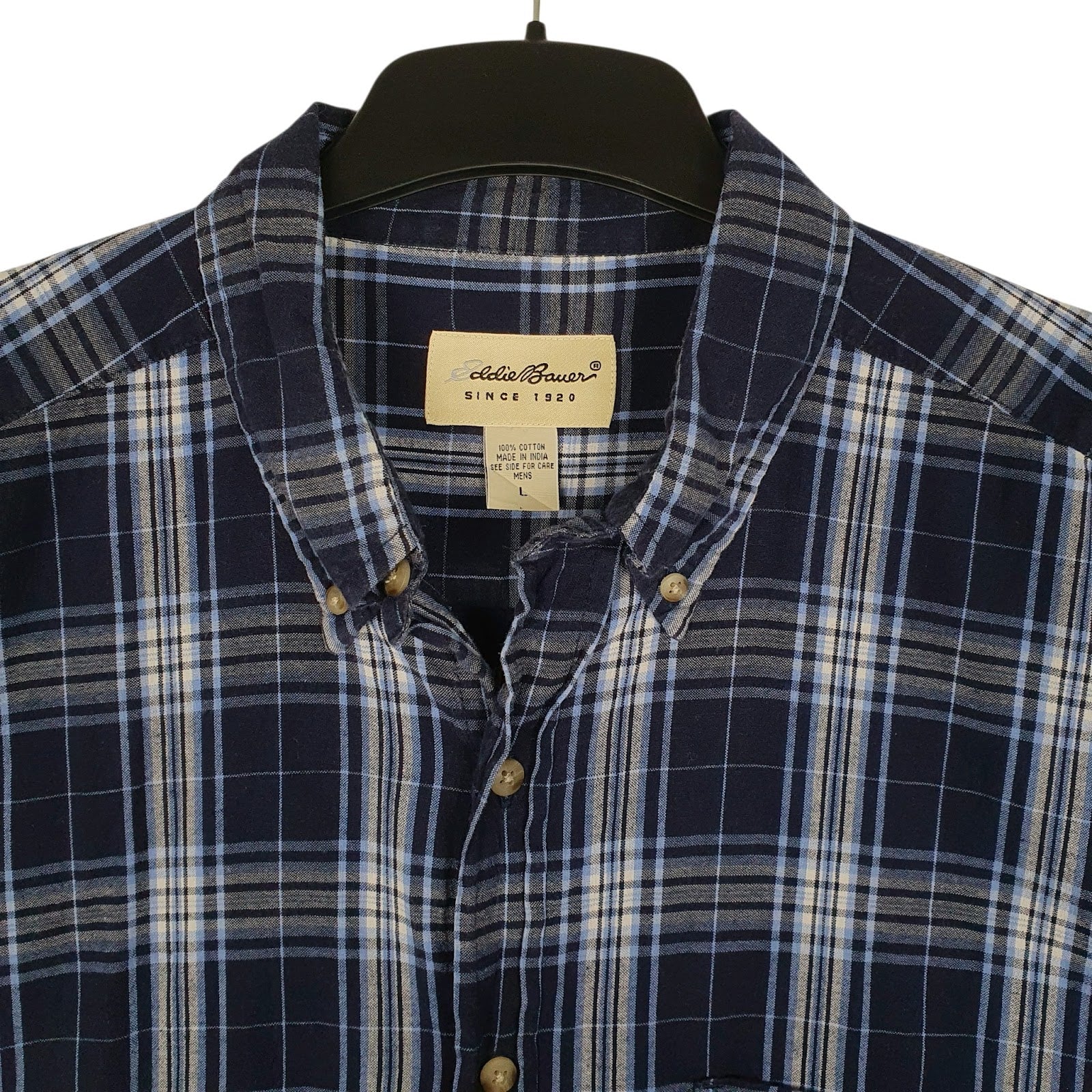 Mens Navy Eddie Bauer Vintage 00s  Shirt