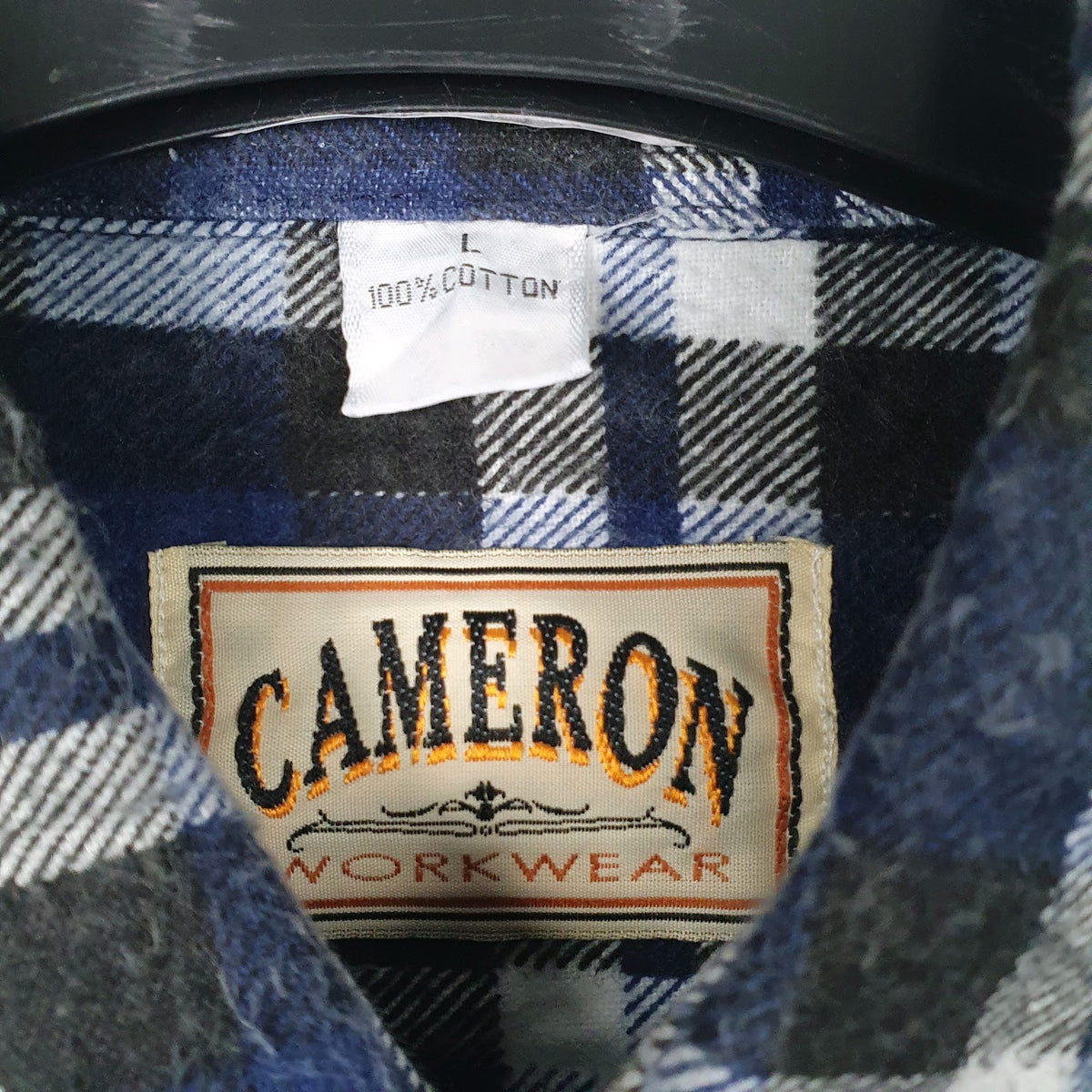 Mens Blue Cameron Workwear Flannel  Shirt