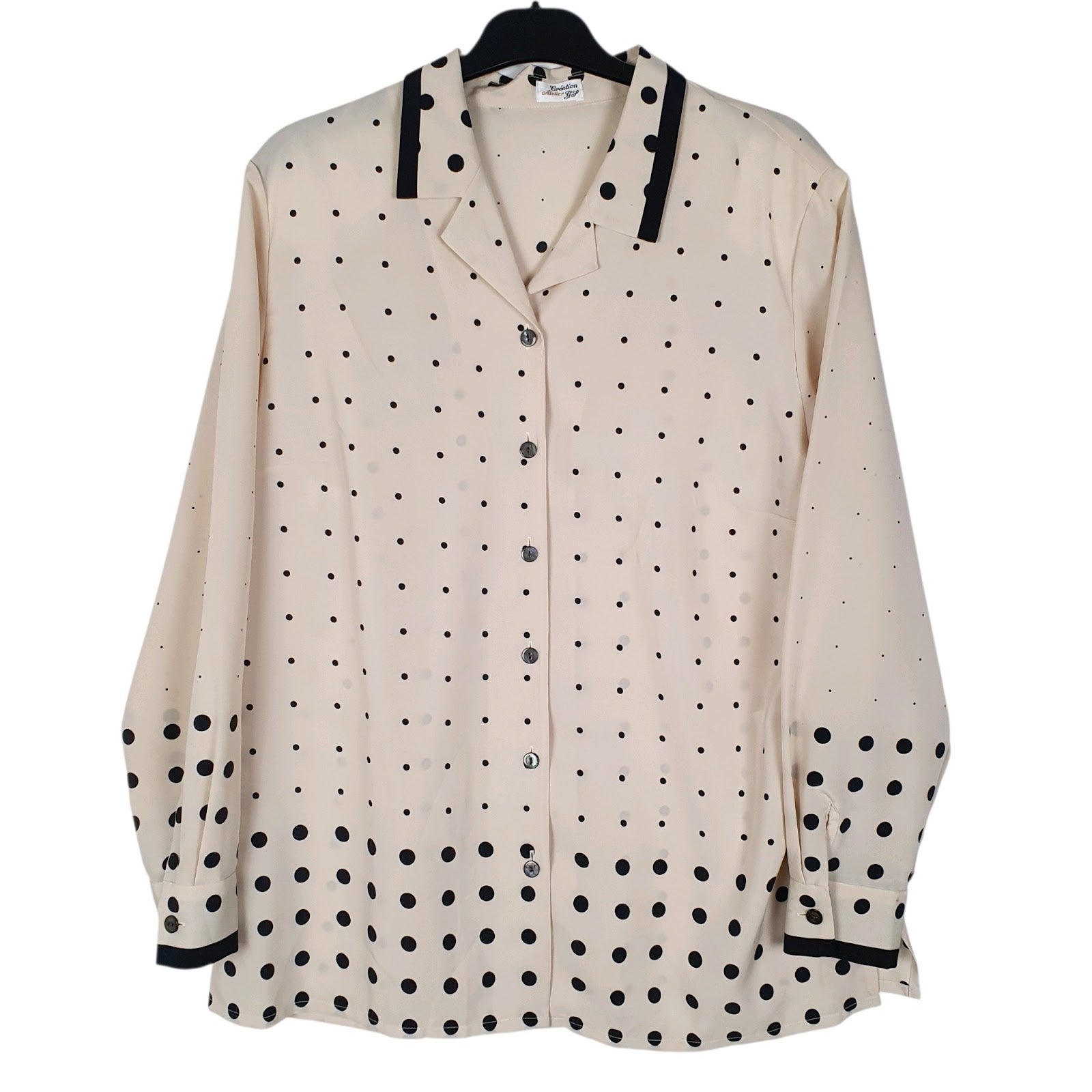 Womens Cream Creation Atelier Polka Dot Long Sleeve Shirt