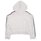 Womens White Adidas Crop Top Hoodie Jumper