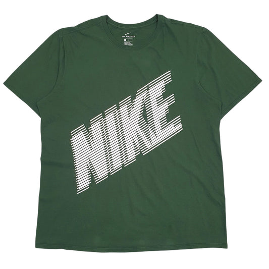 Mens Green Nike Spellout Short Sleeve T Shirt