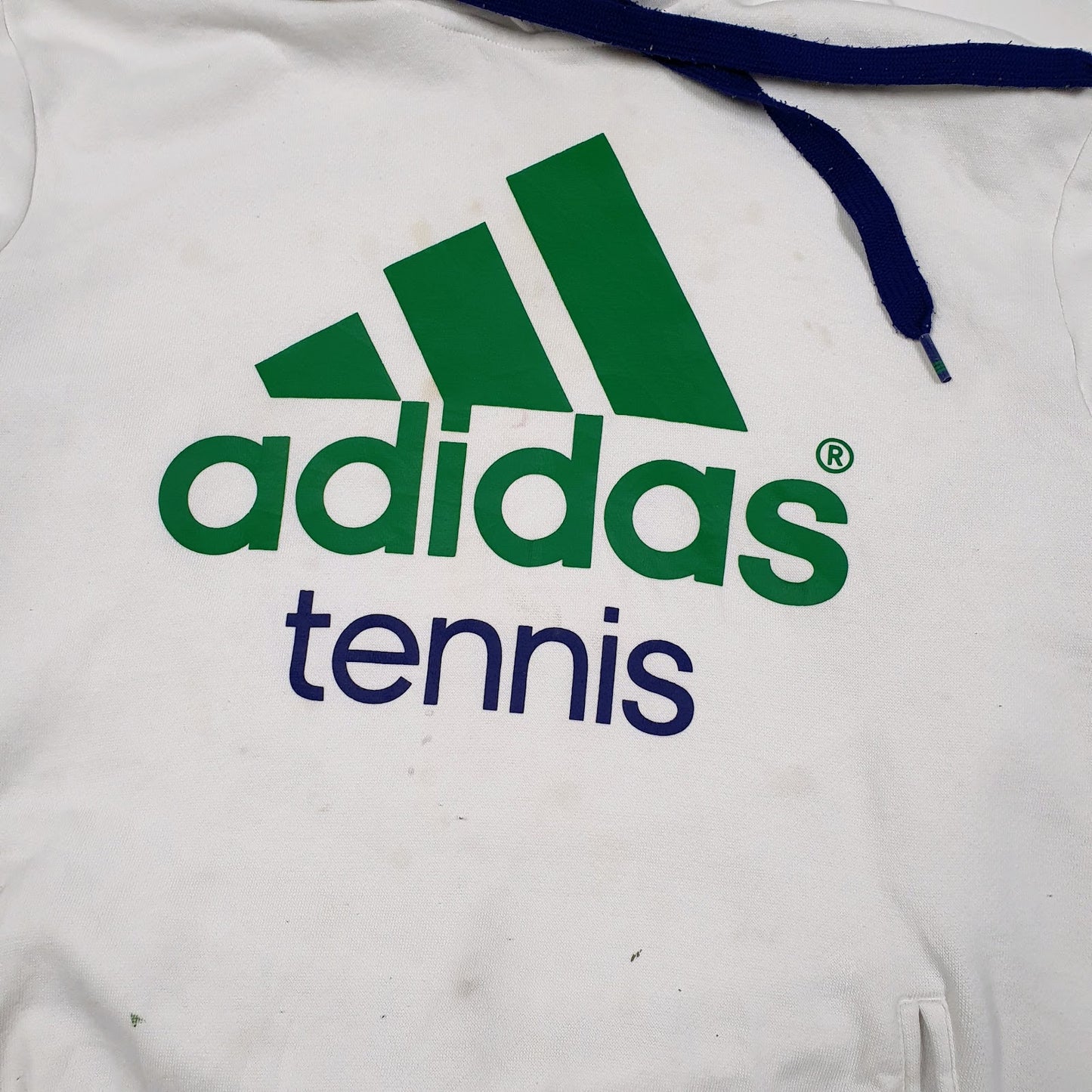 Womens White Adidas Tennis Hoodie Jumper