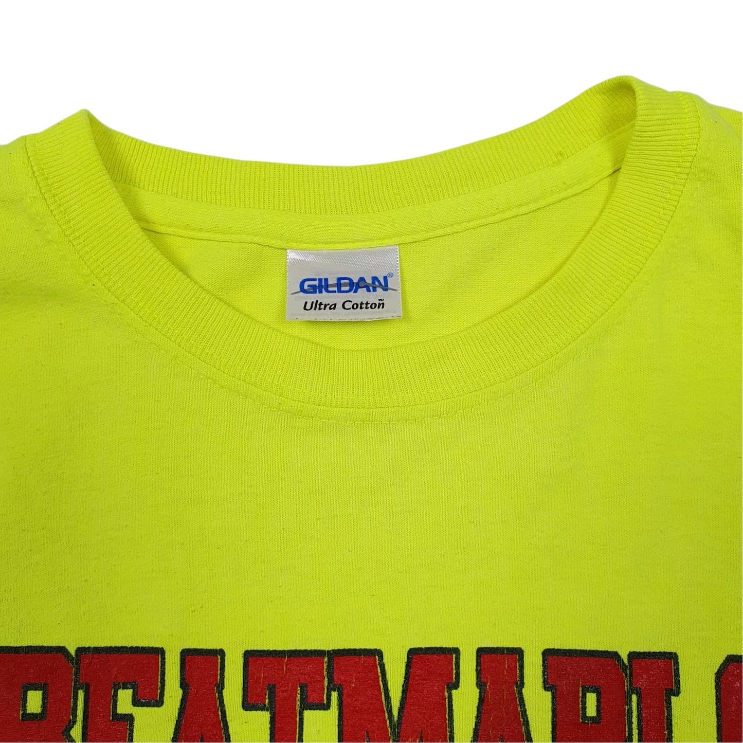 Mens Yellow Gildan USA College  T Shirt