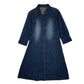 Womens Blue White Fran  Long Sleeve Dress