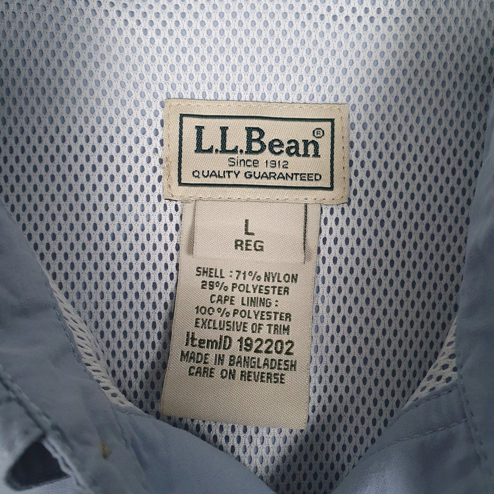 Mens Blue L.L.Bean Hiking  Shirt