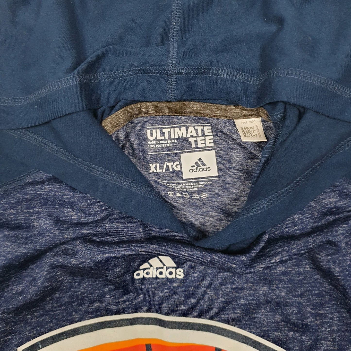 Mens Navy Adidas Oklahoma City Thunder NBA Basketball Lightweight Hoodie Jumper