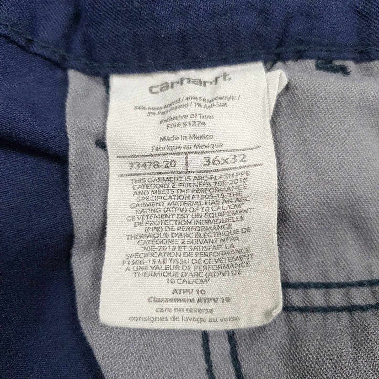 Mens Navy Carhartt   Trousers