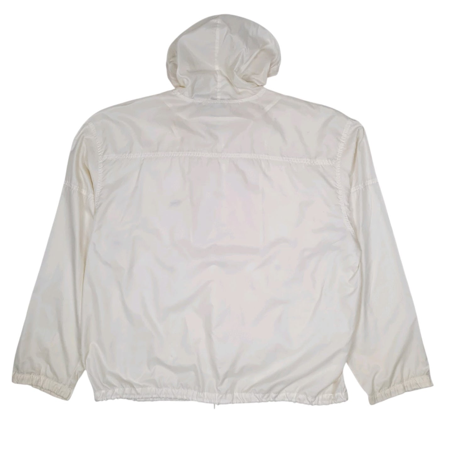 Mens Cream Lacoste Izod Vintage 90s Hoodie Coat