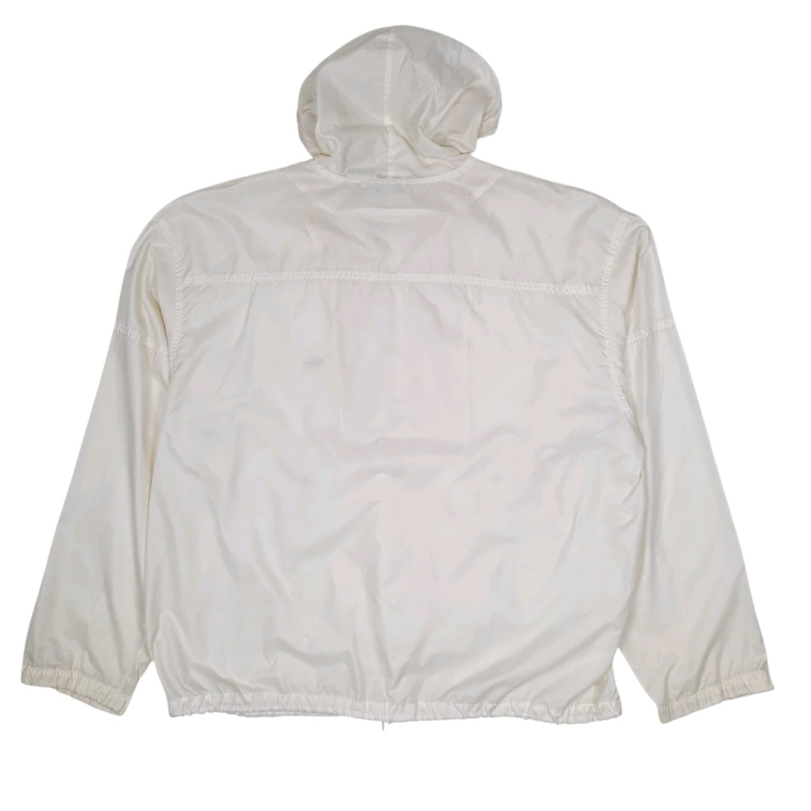Mens Cream Lacoste Izod Vintage 90s Hoodie Coat
